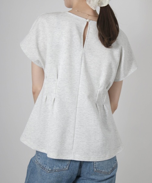Social GIRL(ソーシャルガール)の「ウエストタックフレンチスリーブTシャツ(Tシャツ/カットソー・レディース・ブルー/ホワイト/ネイビー・M)」の6枚目の写真