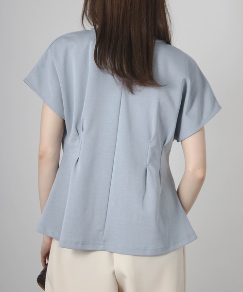 Social GIRL(ソーシャルガール)の「ウエストタックフレンチスリーブTシャツ(Tシャツ/カットソー・レディース・ブルー/ホワイト/ネイビー・M)」の12枚目の写真