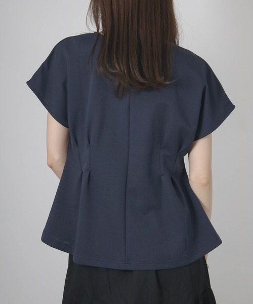 Social GIRL(ソーシャルガール)の「ウエストタックフレンチスリーブTシャツ(Tシャツ/カットソー・レディース・ブルー/ホワイト/ネイビー・M)」の18枚目の写真