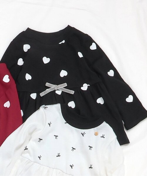 apres les cours（アプレレクール）の「ペプラムフレア長袖Tシャツ/7days Style（Tシャツ/カットソー・キッズ・ピンク/レッド/ブラック/アイボリー/ミント/その他2・80/90/100/110/120/130/140）」の3枚目の写真