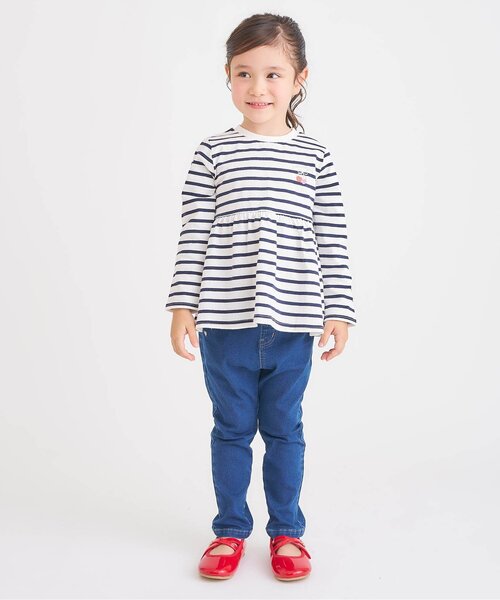 apres les cours(アプレレクール)の「ペプラムフレア長袖Tシャツ/7days Style(Tシャツ/カットソー・キッズ・ピンク/レッド/ブラック/アイボリー/ミント/その他2・80/90/100/110/120/130/140)」の7枚目の写真