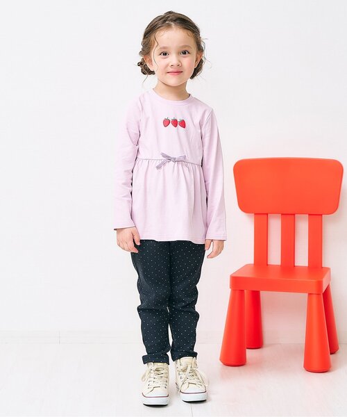 apres les cours（アプレレクール）の「ペプラムフレア長袖Tシャツ/7days Style（Tシャツ/カットソー・キッズ・ピンク/レッド/ブラック/アイボリー/ミント/その他2・80/90/100/110/120/130/140）」の13枚目の写真