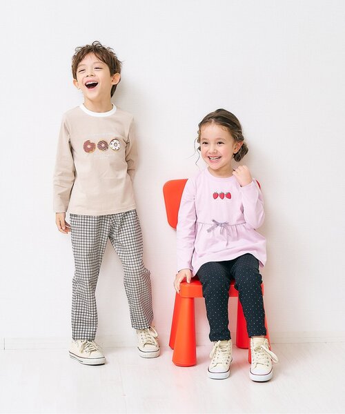 apres les cours（アプレレクール）の「ペプラムフレア長袖Tシャツ/7days Style（Tシャツ/カットソー・キッズ・ピンク/レッド/ブラック/アイボリー/ミント/その他2・80/90/100/110/120/130/140）」の15枚目の写真