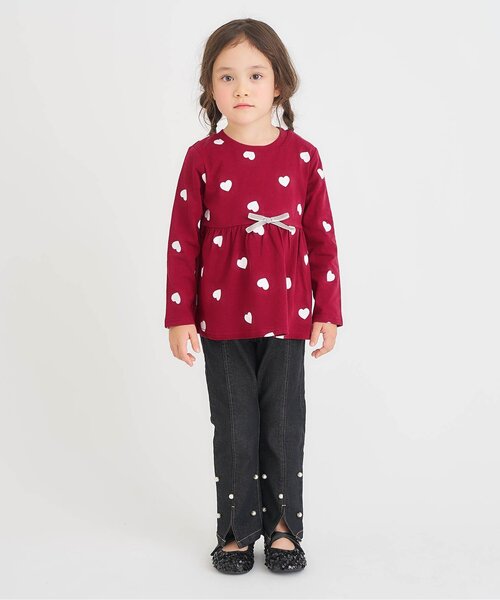 apres les cours（アプレレクール）の「ペプラムフレア長袖Tシャツ/7days Style（Tシャツ/カットソー・キッズ・ピンク/レッド/ブラック/アイボリー/ミント/その他2・80/90/100/110/120/130/140）」の16枚目の写真