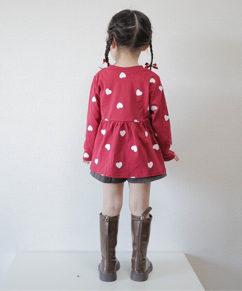 apres les cours（アプレレクール）の「ペプラムフレア長袖Tシャツ/7days Style（Tシャツ/カットソー・キッズ・ピンク/レッド/ブラック/アイボリー/ミント/その他2・80/90/100/110/120/130/140）」の19枚目の写真