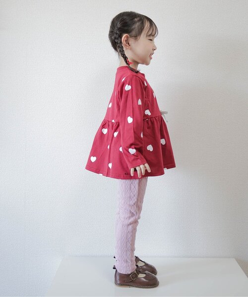 apres les cours（アプレレクール）の「ペプラムフレア長袖Tシャツ/7days Style（Tシャツ/カットソー・キッズ・ピンク/レッド/ブラック/アイボリー/ミント/その他2・80/90/100/110/120/130/140）」の20枚目の写真