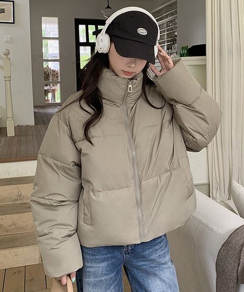 セール】中綿 ショート丈 ボリューム エコダウンジャケット culw858