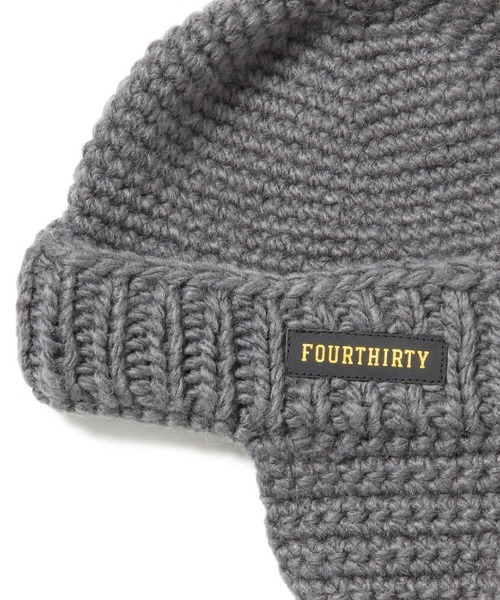 430（フォーサーティ）の「mko13042-CUFF EAR BEANIE ビーニー ニット帽(25-168)（ニットキャップ/ビーニー・メンズ・ブラック/グレー/モカ・FREE）」の6枚目の写真