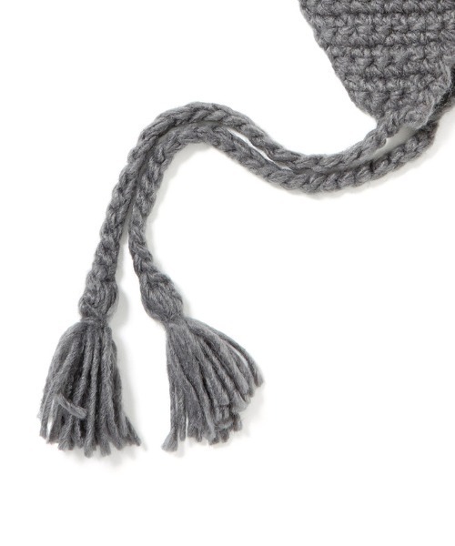 430（フォーサーティ）の「mko13042-CUFF EAR BEANIE ビーニー ニット帽(25-168)（ニットキャップ/ビーニー・メンズ・ブラック/グレー/モカ・FREE）」の7枚目の写真