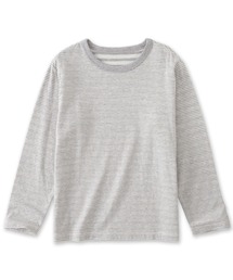 キッズ　接結編みクルーネック長袖Ｔシャツ