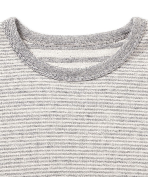 無印良品(ムジルシリョウヒン)の「キッズ 接結編みクルーネック長袖Tシャツ(Tシャツ/カットソー・キッズ・グレー系/ネイビー系/ベージュ系・110/120/130/140/150)」の4枚目の写真