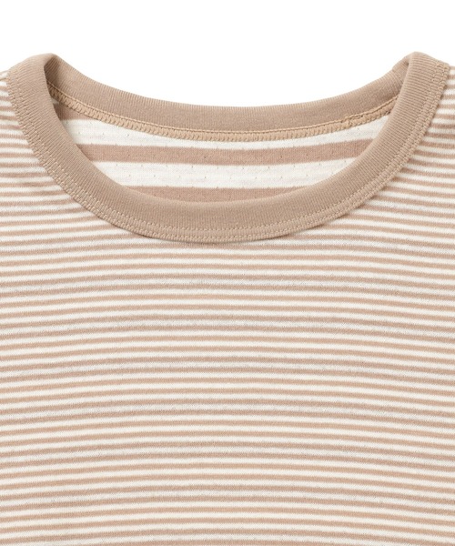 無印良品(ムジルシリョウヒン)の「キッズ 接結編みクルーネック長袖Tシャツ(Tシャツ/カットソー・キッズ・グレー系/ネイビー系/ベージュ系・110/120/130/140/150)」の6枚目の写真