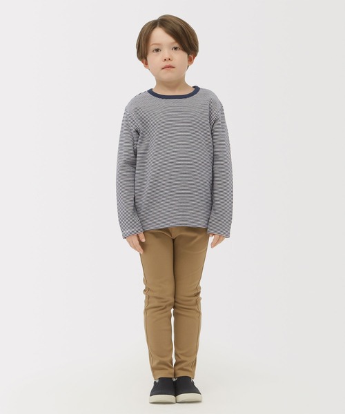 無印良品(ムジルシリョウヒン)の「キッズ 接結編みクルーネック長袖Tシャツ(Tシャツ/カットソー・キッズ・グレー系/ネイビー系/ベージュ系・110/120/130/140/150)」の8枚目の写真