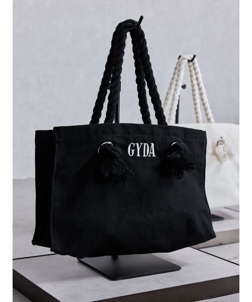 GYDA(ジェイダ)の「GYDAロープSトートBAG(トートバッグ・レディース・アイボリー/その他1/ブラック・FREE)」の1枚目の写真