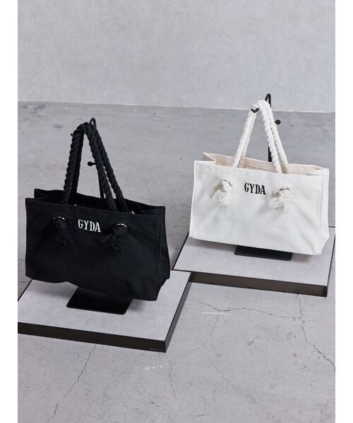 GYDA(ジェイダ)の「GYDAロープSトートBAG(トートバッグ・レディース・アイボリー/その他1/ブラック・FREE)」の13枚目の写真