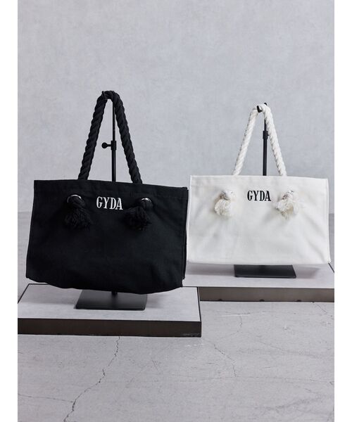 GYDA(ジェイダ)の「GYDAロープSトートBAG(トートバッグ・レディース・アイボリー/その他1/ブラック・FREE)」の12枚目の写真
