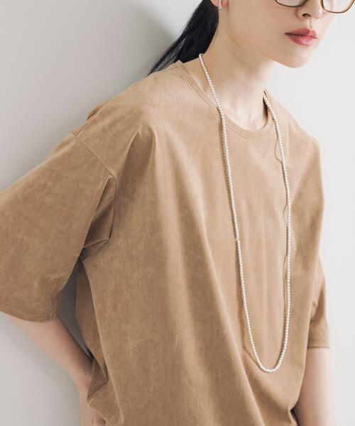 URBAN RESEARCH（アーバンリサーチ）の「スエードライクルーズカットソー（Tシャツ/カットソー・レディース・ベージュ/ブラウン・FREE）」の2枚目の写真