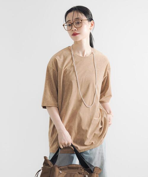 URBAN RESEARCH（アーバンリサーチ）の「スエードライクルーズカットソー（Tシャツ/カットソー・レディース・ベージュ/ブラウン・FREE）」の6枚目の写真