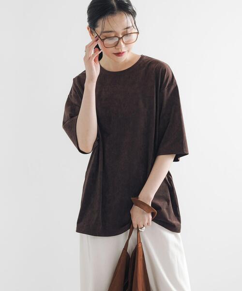 URBAN RESEARCH（アーバンリサーチ）の「スエードライクルーズカットソー（Tシャツ/カットソー・レディース・ベージュ/ブラウン・FREE）」の13枚目の写真