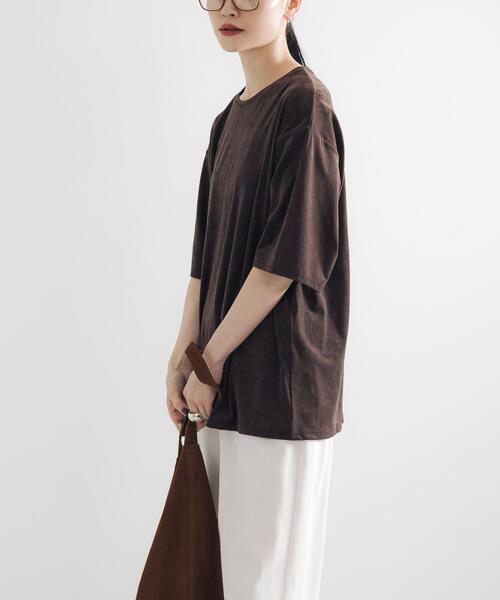 URBAN RESEARCH（アーバンリサーチ）の「スエードライクルーズカットソー（Tシャツ/カットソー・レディース・ベージュ/ブラウン・FREE）」の14枚目の写真