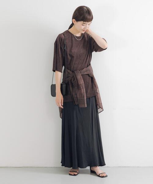 URBAN RESEARCH（アーバンリサーチ）の「スエードライクルーズカットソー（Tシャツ/カットソー・レディース・ベージュ/ブラウン・FREE）」の18枚目の写真