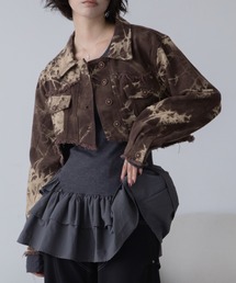 VACANCY | ケミカル加工アシメショート丈デニムジャケット(デニムジャケット)