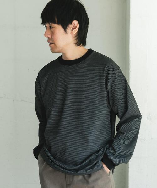 URBAN RESEARCH DOORS(アーバンリサーチドアーズ)の「クイックドライロングスリーブTシャツ(Tシャツ/カットソー・メンズ・ライトベージュ/ブラック系その他/ホワイト系その他・MEDIUM/LARGE)」の3枚目の写真