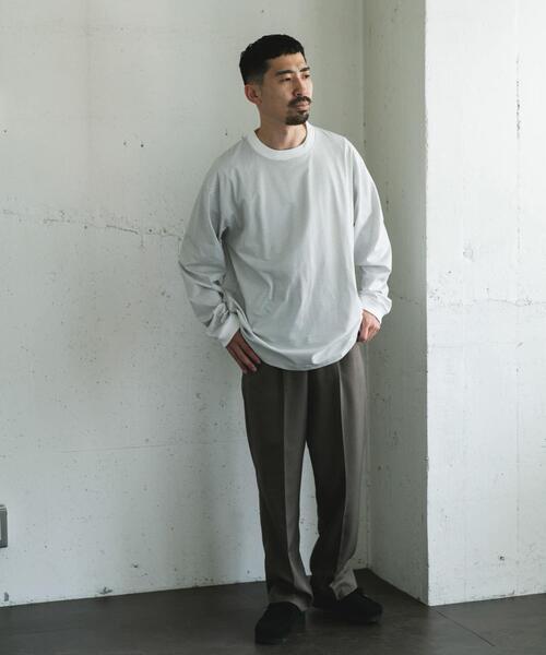 URBAN RESEARCH DOORS(アーバンリサーチドアーズ)の「クイックドライロングスリーブTシャツ(Tシャツ/カットソー・メンズ・ライトベージュ/ブラック系その他/ホワイト系その他・MEDIUM/LARGE)」の6枚目の写真