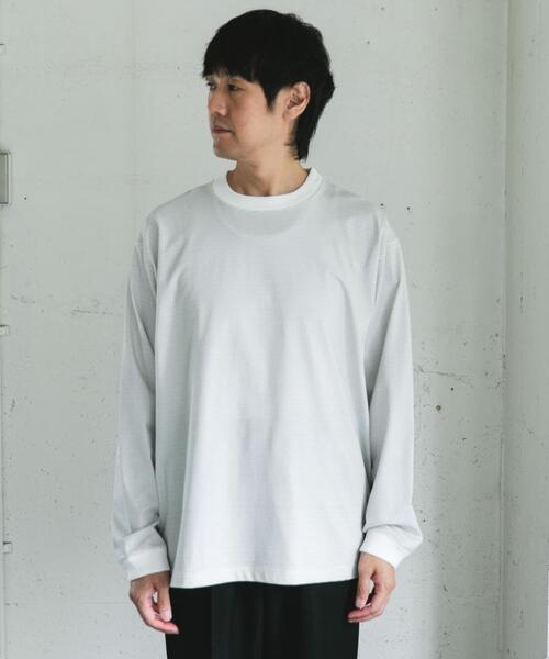 URBAN RESEARCH DOORS(アーバンリサーチドアーズ)の「クイックドライロングスリーブTシャツ(Tシャツ/カットソー・メンズ・ライトベージュ/ブラック系その他/ホワイト系その他・MEDIUM/LARGE)」の16枚目の写真