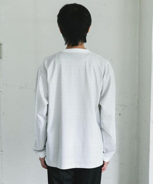 URBAN RESEARCH DOORS(アーバンリサーチドアーズ)の「クイックドライロングスリーブTシャツ(Tシャツ/カットソー・メンズ・ライトベージュ/ブラック系その他/ホワイト系その他・MEDIUM/LARGE)」の18枚目の写真