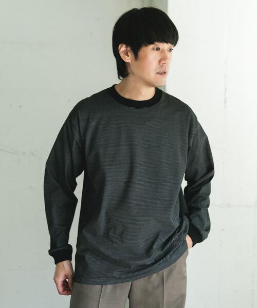 URBAN RESEARCH DOORS(アーバンリサーチドアーズ)の「クイックドライロングスリーブTシャツ(Tシャツ/カットソー・メンズ・ライトベージュ/ブラック系その他/ホワイト系その他・MEDIUM/LARGE)」の22枚目の写真