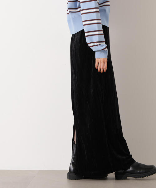 N.(N. Natural Beauty Basic)(エヌエヌナチュラルビューティーベーシック)の「【PS/低身長サイズ】ベロアナローマキシスカート(スカート・レディース・オリーブ/ブラック/ライトグリーン・P/S/MEDIUM)」の10枚目の写真