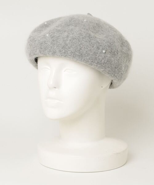 TITTY&CO.（ティティーアンドコー）の「パール付きシャギーベレー帽（ハンチング/ベレー帽・レディース・グレー/ブラック・FREE）」の16枚目の写真