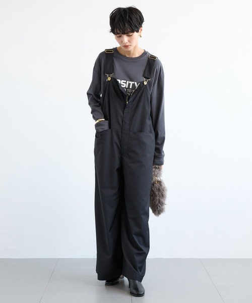 UNIVERSAL OVERALL(ユニバーサルオーバーオール)の「BARNYARDSTORM / 【UNIVERSAL OVERALL コラボ】 比翼オーバーオール(サロペット/オーバーオール・レディース・チャコール/ブラック・FREE)」の12枚目の写真