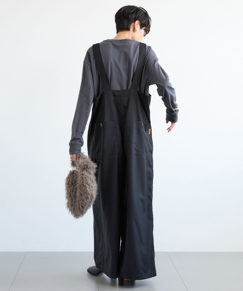 UNIVERSAL OVERALL(ユニバーサルオーバーオール)の「BARNYARDSTORM / 【UNIVERSAL OVERALL コラボ】 比翼オーバーオール(サロペット/オーバーオール・レディース・チャコール/ブラック・FREE)」の14枚目の写真