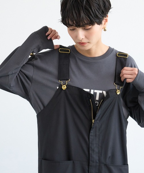 UNIVERSAL OVERALL(ユニバーサルオーバーオール)の「BARNYARDSTORM / 【UNIVERSAL OVERALL コラボ】 比翼オーバーオール(サロペット/オーバーオール・レディース・チャコール/ブラック・FREE)」の15枚目の写真