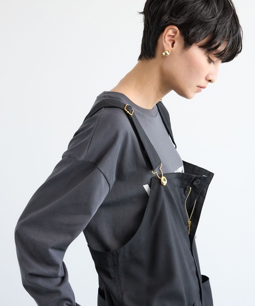 UNIVERSAL OVERALL(ユニバーサルオーバーオール)の「BARNYARDSTORM / 【UNIVERSAL OVERALL コラボ】 比翼オーバーオール(サロペット/オーバーオール・レディース・チャコール/ブラック・FREE)」の16枚目の写真