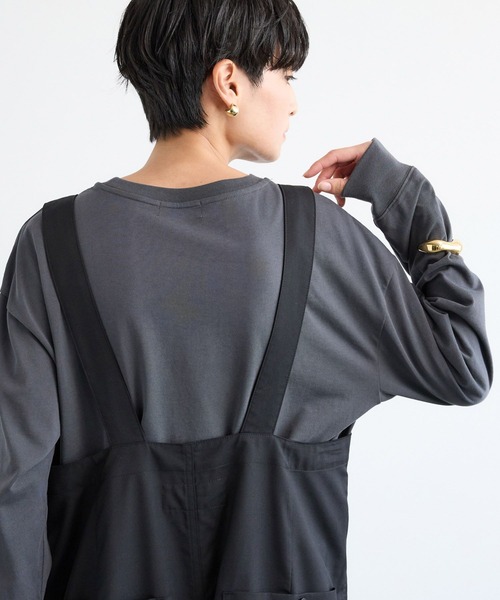 UNIVERSAL OVERALL(ユニバーサルオーバーオール)の「BARNYARDSTORM / 【UNIVERSAL OVERALL コラボ】 比翼オーバーオール(サロペット/オーバーオール・レディース・チャコール/ブラック・FREE)」の17枚目の写真