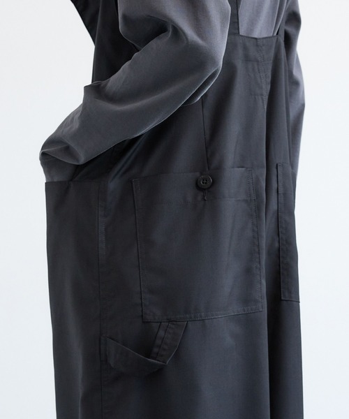 UNIVERSAL OVERALL(ユニバーサルオーバーオール)の「BARNYARDSTORM / 【UNIVERSAL OVERALL コラボ】 比翼オーバーオール(サロペット/オーバーオール・レディース・チャコール/ブラック・FREE)」の8枚目の写真