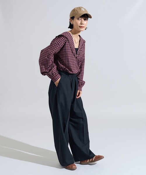 FREAK'S STORE(フリークスストア)の「チェック セーラーブラウス(シャツ/ブラウス・レディース・レッド/ネイビー・フリ-)」の15枚目の写真