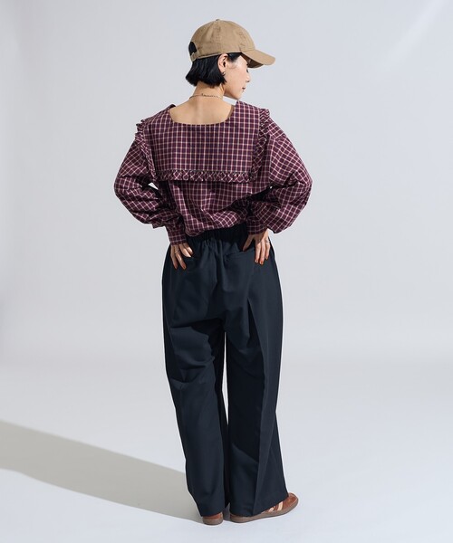 FREAK'S STORE(フリークスストア)の「チェック セーラーブラウス(シャツ/ブラウス・レディース・レッド/ネイビー・フリ-)」の16枚目の写真