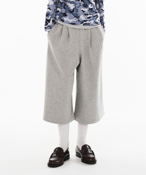 WISH FOR EVER（ウィッシュフォーエバー）の「HEAVY WEIGHT 2 TUCK STUDS DESIGN SWEAT SHORTS / ヘビーウェイト2タックスタッズデザインスウェットショーツ（スウェットパンツ・メンズ・グレー/オフホワイト/チャコールグレー/ブラック・MEDIUM/SMALL/LARGE）」の20枚目の写真