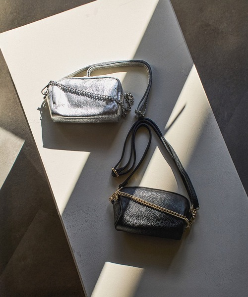 ROSE BUD（ローズバッド）の「(MILLELA FIRENZE)2WAY CHAIN MINI BAG（ショルダーバッグ・レディース・ブラック/シルバー・ONE SIZE）」の5枚目の写真