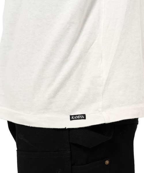 KAMIYA（カミヤ）の「"Motorbike Messengers" Distressed T-shirt（Tシャツ/カットソー・メンズ・ブラック/ホワイト/ブラウン・L/S/M）」の17枚目の写真