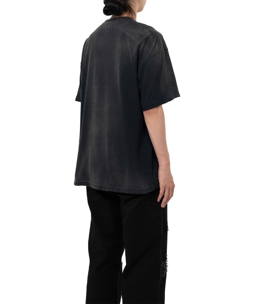 KAMIYA（カミヤ）の「"Motorbike Messengers" Distressed T-shirt（Tシャツ/カットソー・メンズ・ブラック/ホワイト/ブラウン・L/S/M）」の8枚目の写真