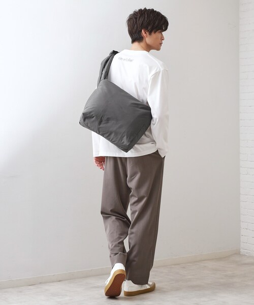 THE SHOP TK （ザ ショップ ティーケー ）の「パテッドビッグショルダー（ショルダーバッグ・メンズ・ブラック/ブルー系その他/チャコールグレー・00）」の5枚目の写真