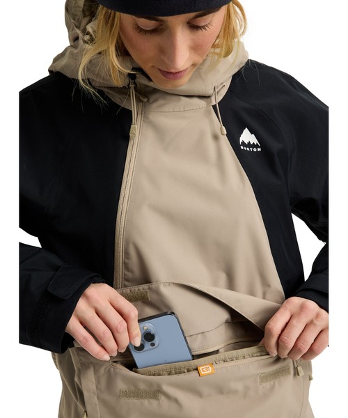 BURTON(バートン)の「Burton Reserve 2L リラックス アノラック ジャケット(その他アウター・レディース・ベージュ×ブラック・M/S)」の8枚目の写真