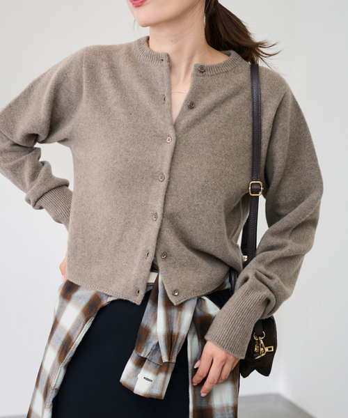 【45R】圧縮ウールのボレロカーディガン 45R】圧縮ウールのボレロカーディガン 45R（フォーティファイブ