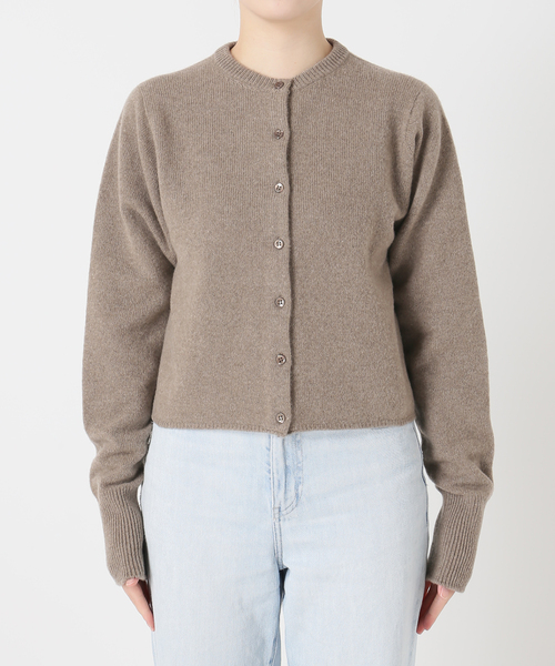 圧縮ウールクルーネックカーディガン（カーディガン/ボレロ