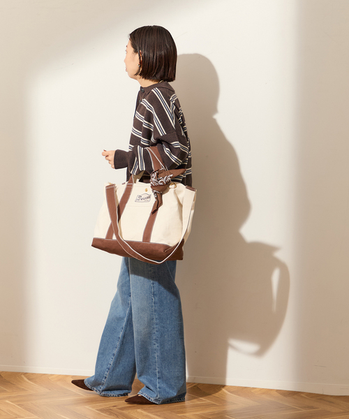 journal standard L'essage(ジャーナルスタンダードレサージュ)の「アゼボーダーポロニット(ニット/セーター・レディース・ブラック/ブラウン・FREE)」の9枚目の写真